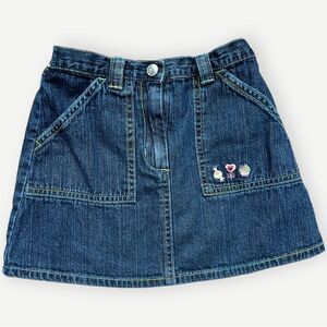 Gymboree Girls Kids Embroidered Candy Detail Denim Jean Skirt. 5. 5T.